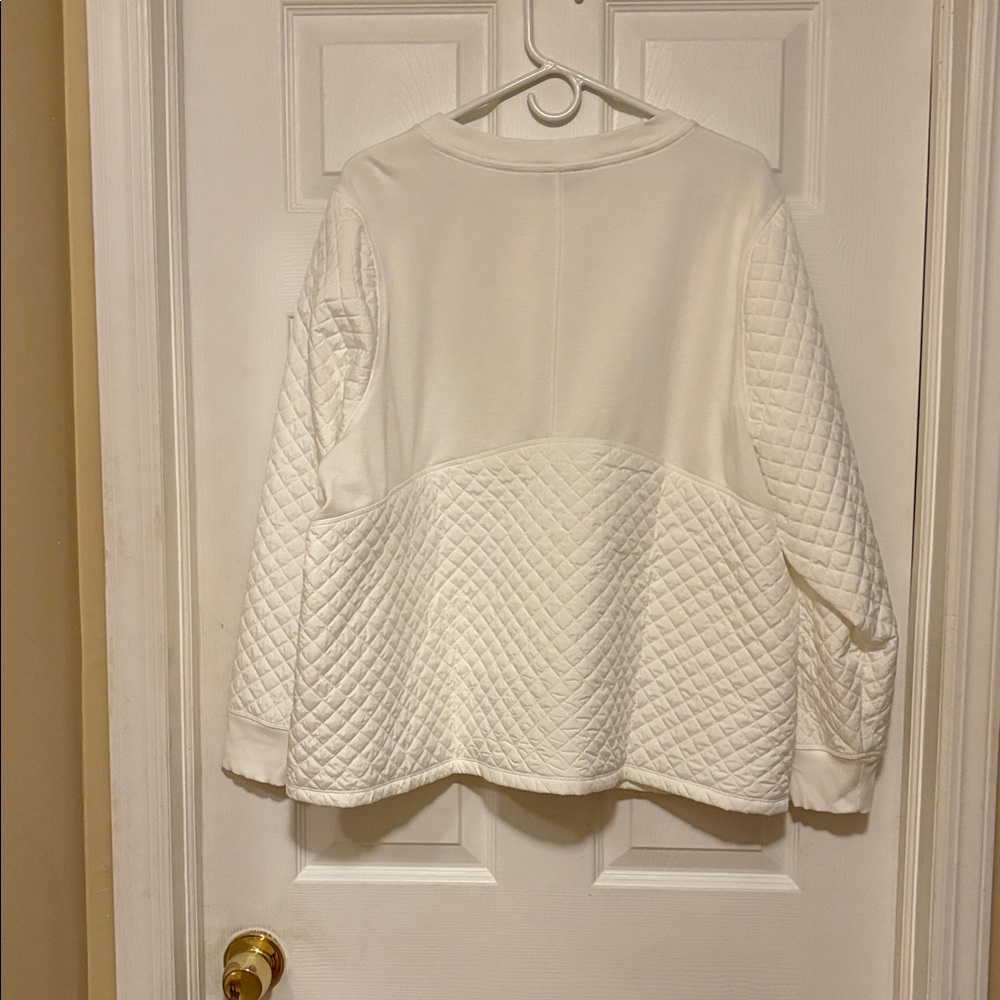Talbots Ivory Quilted Top - Picture 5 of 5
